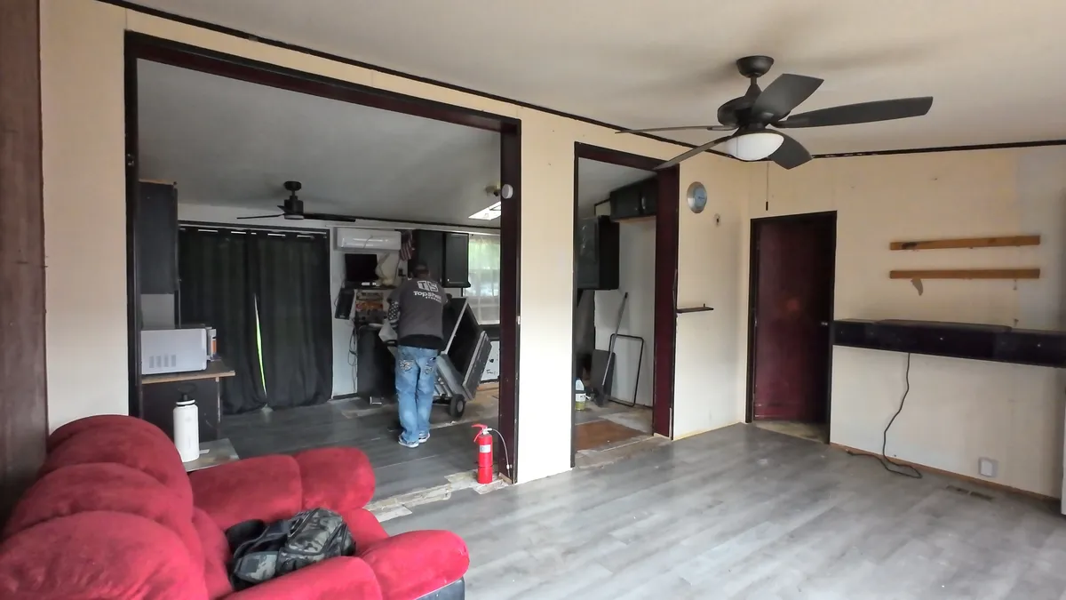 Appliances and household junk loaded for removal in Boise Idaho